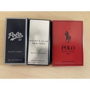 Lot of 3 Ralph Lauren Polo Red Ralph’s Club Samplers for Men 1.2ml